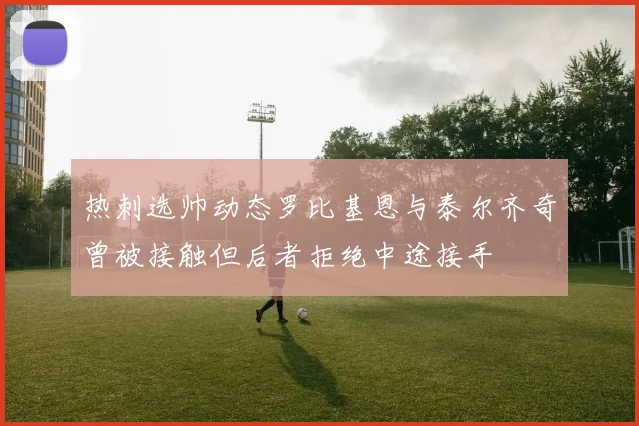 热刺选帅动态罗比基恩与泰尔齐奇曾被接触但后者拒绝中途接手